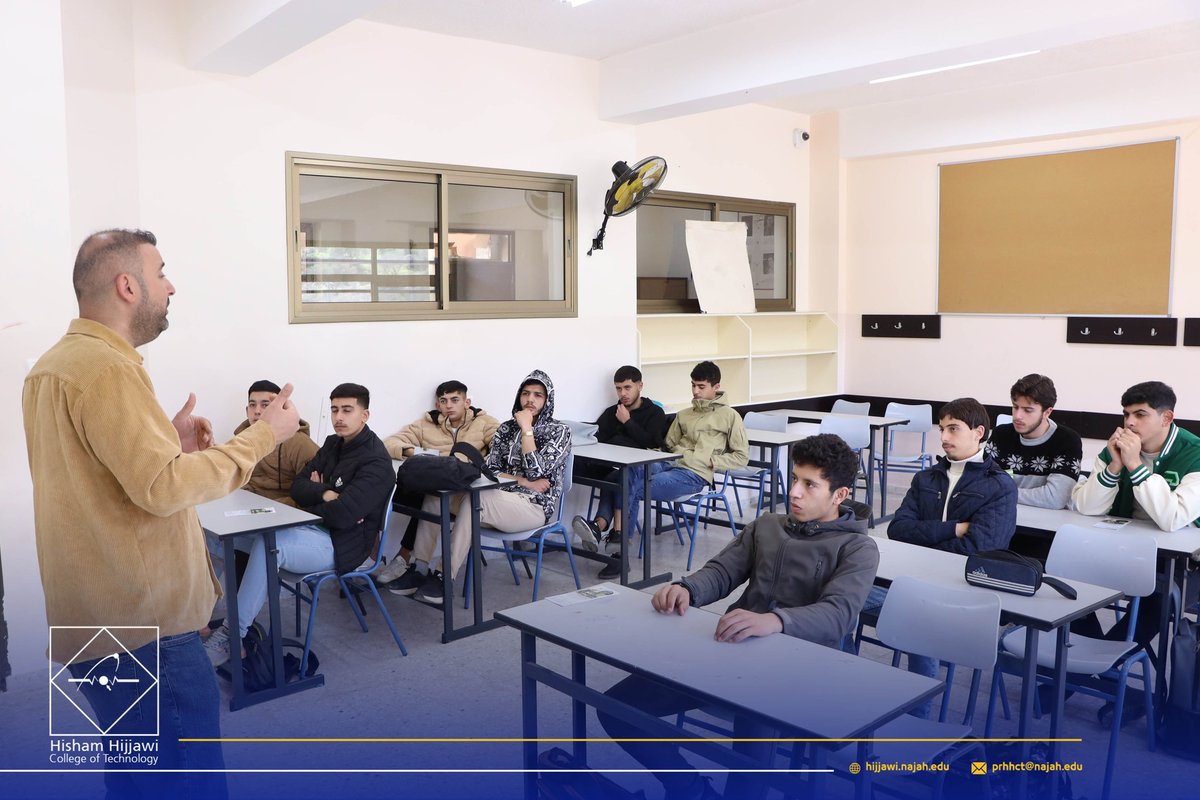طاقم العلاقات العامة والإرشاد المهني في كلية هشام حجاوي يزور مدارس سبسطية ضمن برنامج الزيارات الإرشادية للتعليم التقني